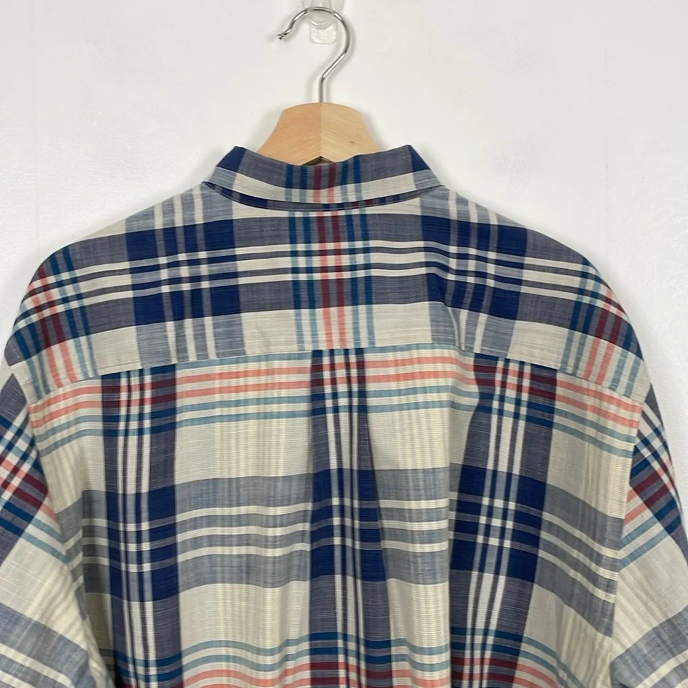 Tommy Bahama Plaid Long Sleeve Button Down Mens XL 1 Pocket Blue Casal Shirt - Picture 6 of 9